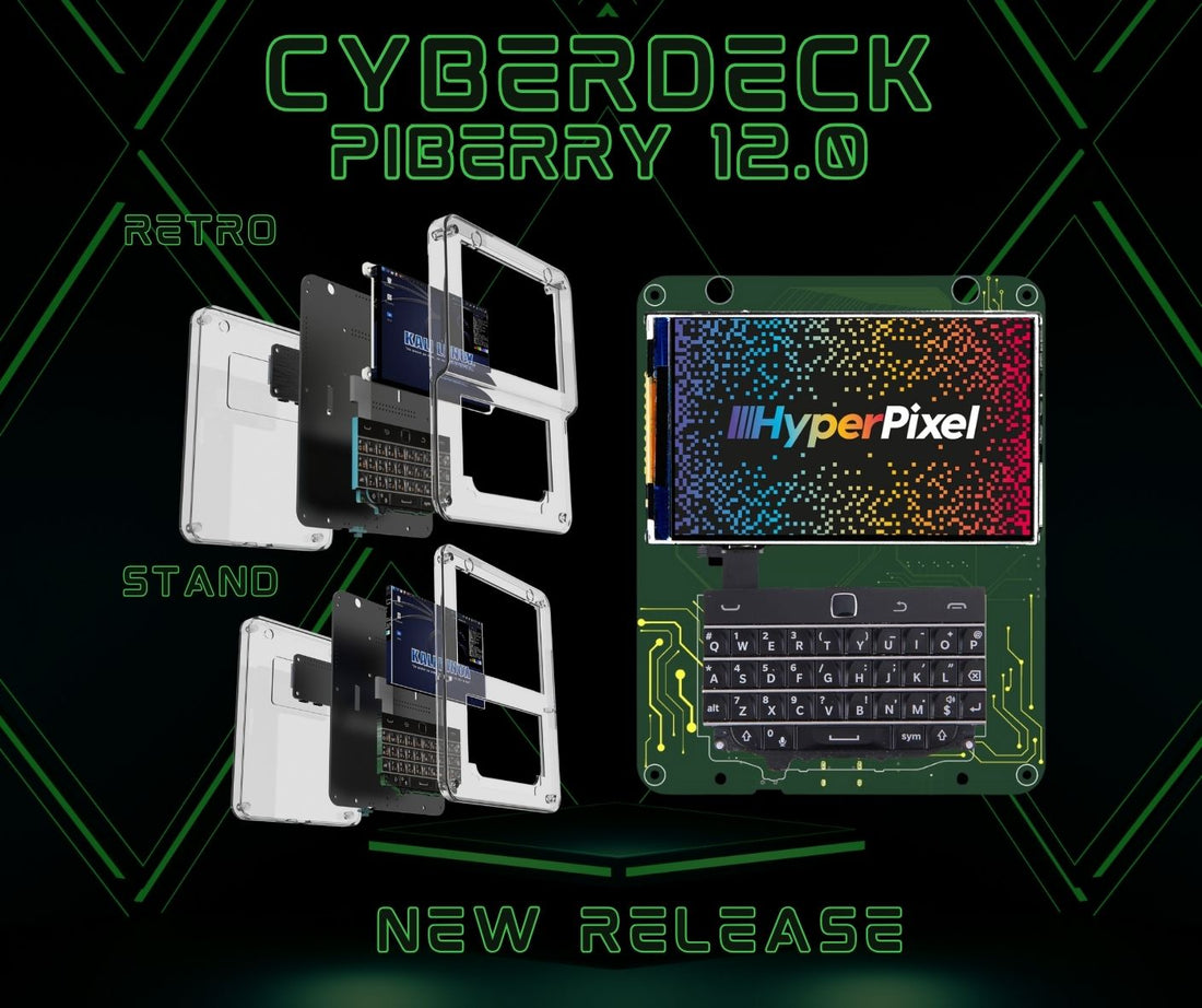 PiBerry 12.0 - Pi Zero 2W Handheld - Carbon Computers