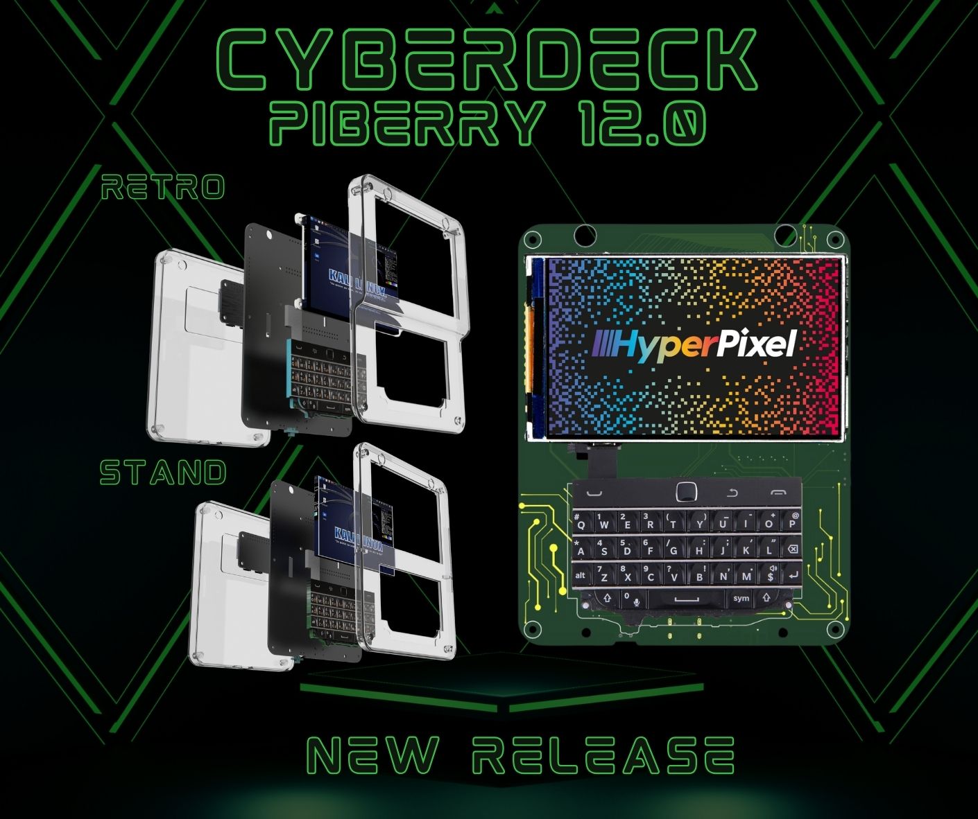 PiBerry 12.0 - Pi Zero 2W Handheld - Carbon Computers