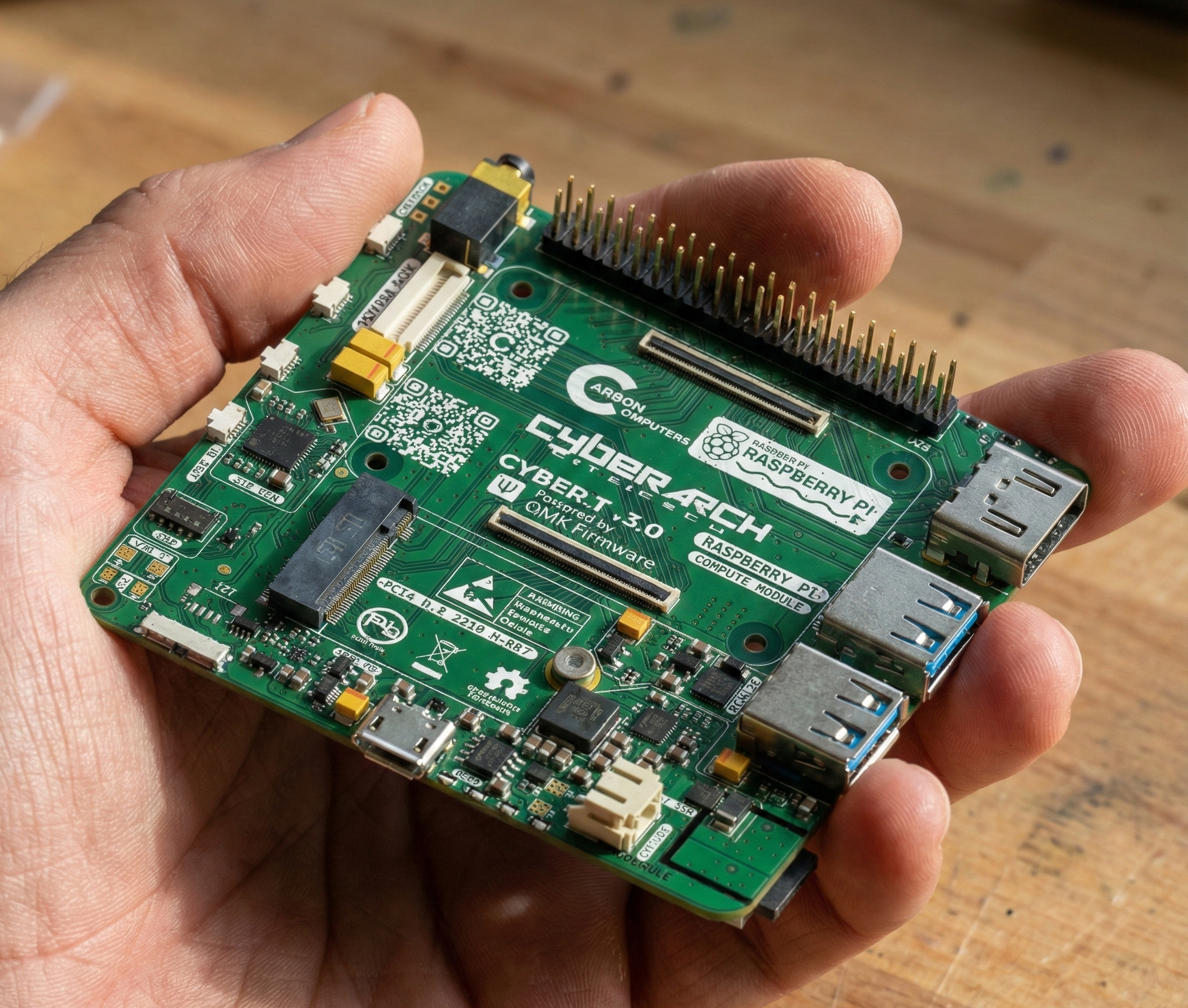 CM5 AIO Board – Compact Carrier with BMS (Pre-Order) - Carbon Computers
