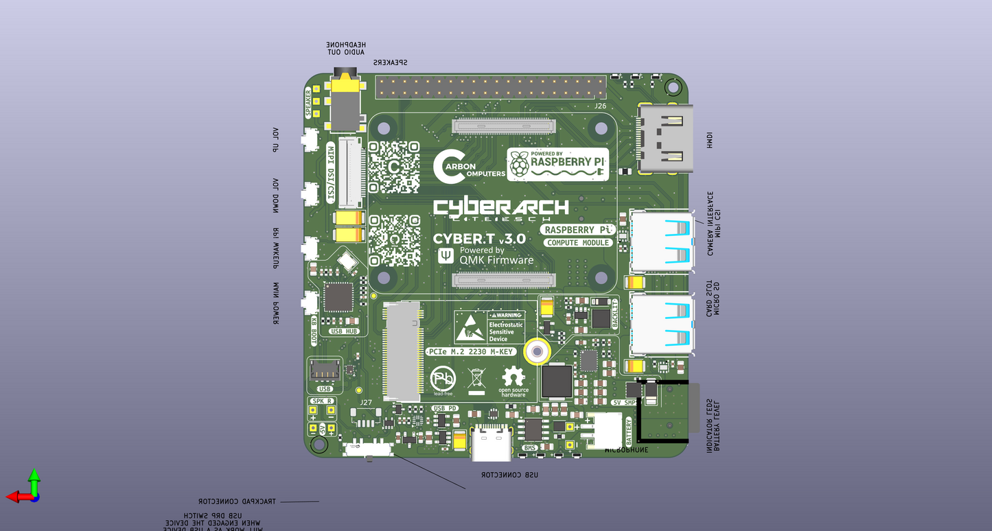 CM5 AIO Board – Compact Carrier with BMS (Pre-Order) - Carbon Computers