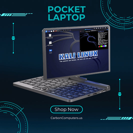 Cyber Pocket Laptop | Touch | Multi-boot Boot Kali & BlackArch | WIN 11 - Carbon Computers