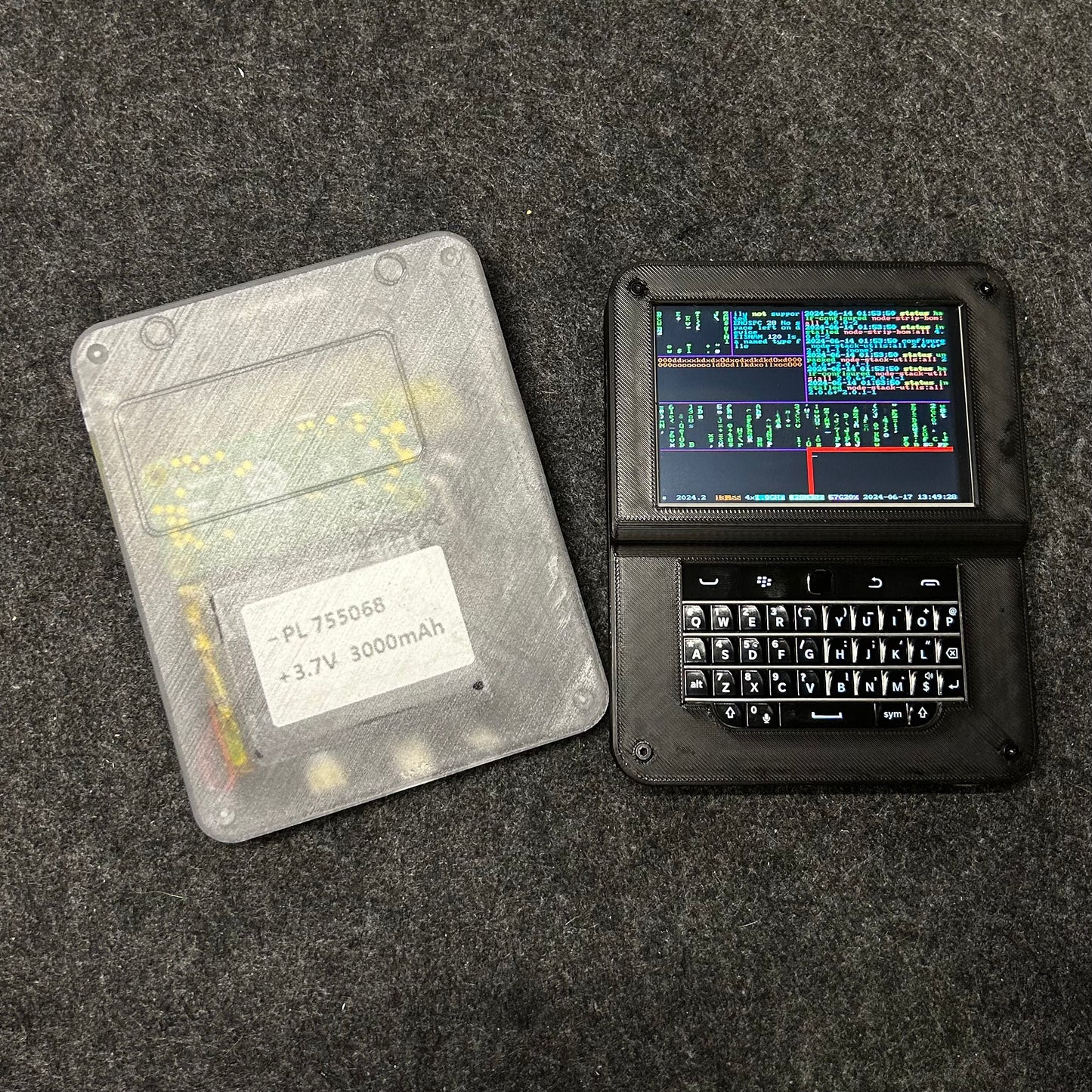 PiBerry 12.0 - Pi Zero 2W Handheld - Carbon Computers
